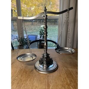 Vintage RUBEL Scales of Justice Balance Lawyer 15" Tall Office Decor